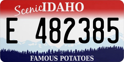 ID license plate E482385