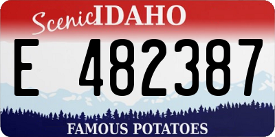 ID license plate E482387