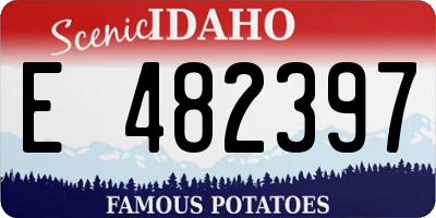 ID license plate E482397
