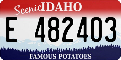 ID license plate E482403