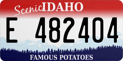 ID license plate E482404