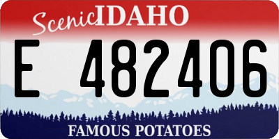 ID license plate E482406