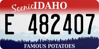 ID license plate E482407