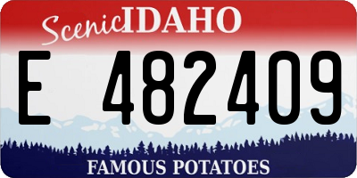 ID license plate E482409