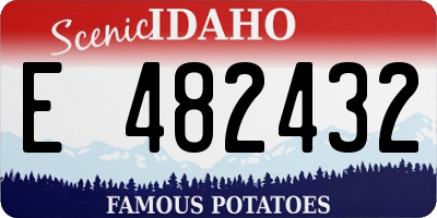 ID license plate E482432