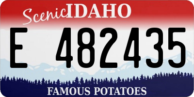 ID license plate E482435