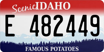 ID license plate E482449