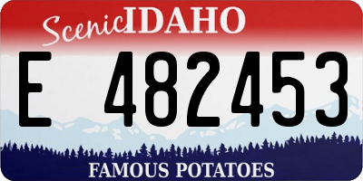 ID license plate E482453