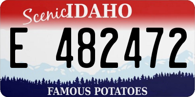 ID license plate E482472