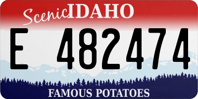 ID license plate E482474