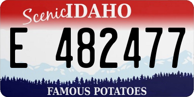 ID license plate E482477