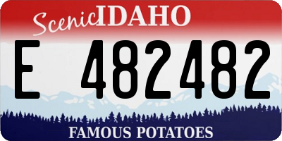 ID license plate E482482