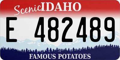 ID license plate E482489