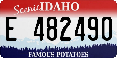 ID license plate E482490