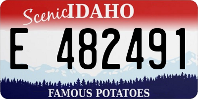 ID license plate E482491