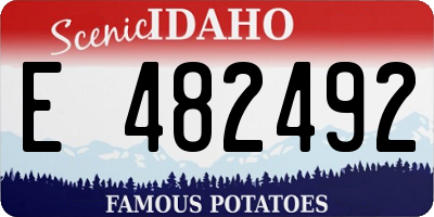 ID license plate E482492