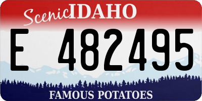 ID license plate E482495
