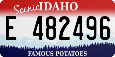 ID license plate E482496