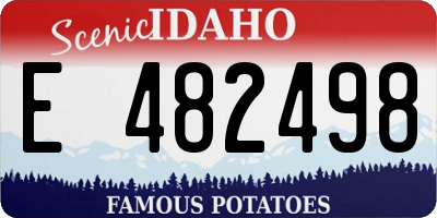 ID license plate E482498