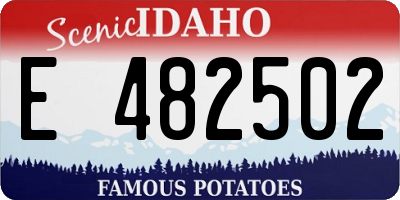 ID license plate E482502