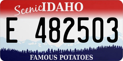 ID license plate E482503