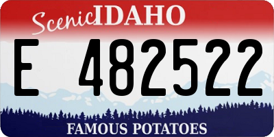 ID license plate E482522