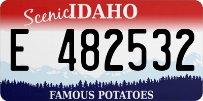 ID license plate E482532