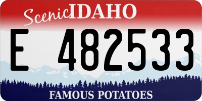 ID license plate E482533