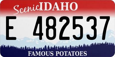ID license plate E482537