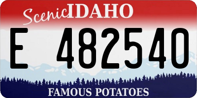 ID license plate E482540