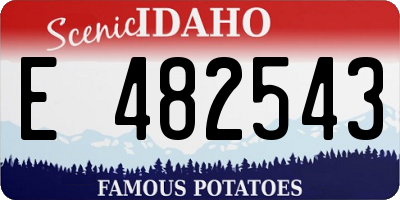 ID license plate E482543