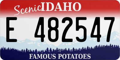 ID license plate E482547