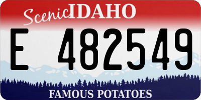 ID license plate E482549