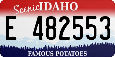 ID license plate E482553