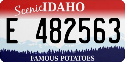 ID license plate E482563