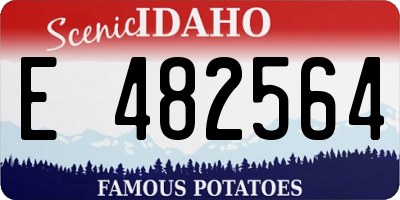 ID license plate E482564