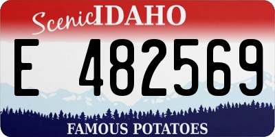 ID license plate E482569
