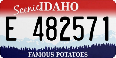 ID license plate E482571