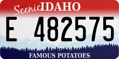 ID license plate E482575