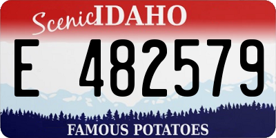 ID license plate E482579