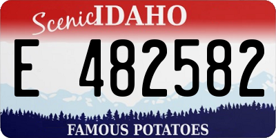 ID license plate E482582