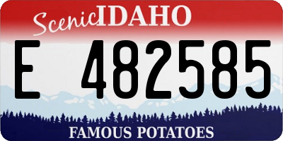 ID license plate E482585