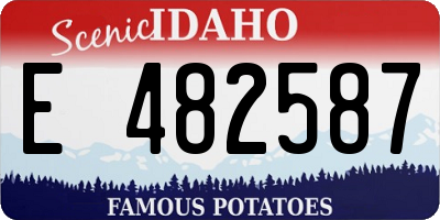 ID license plate E482587