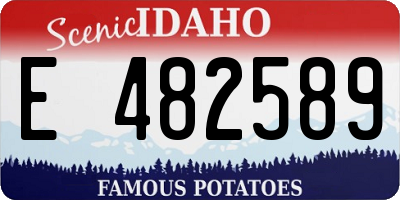 ID license plate E482589