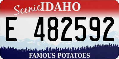 ID license plate E482592