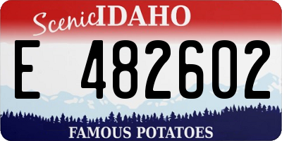 ID license plate E482602
