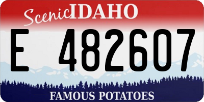 ID license plate E482607
