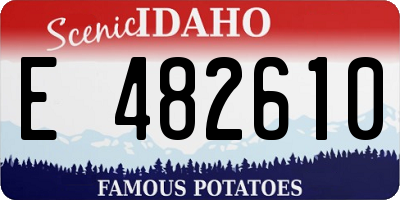 ID license plate E482610