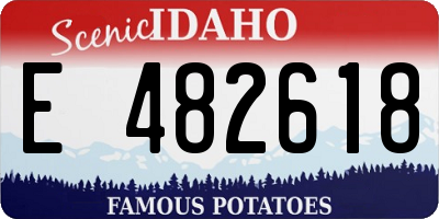 ID license plate E482618