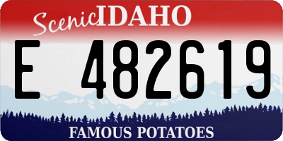 ID license plate E482619
